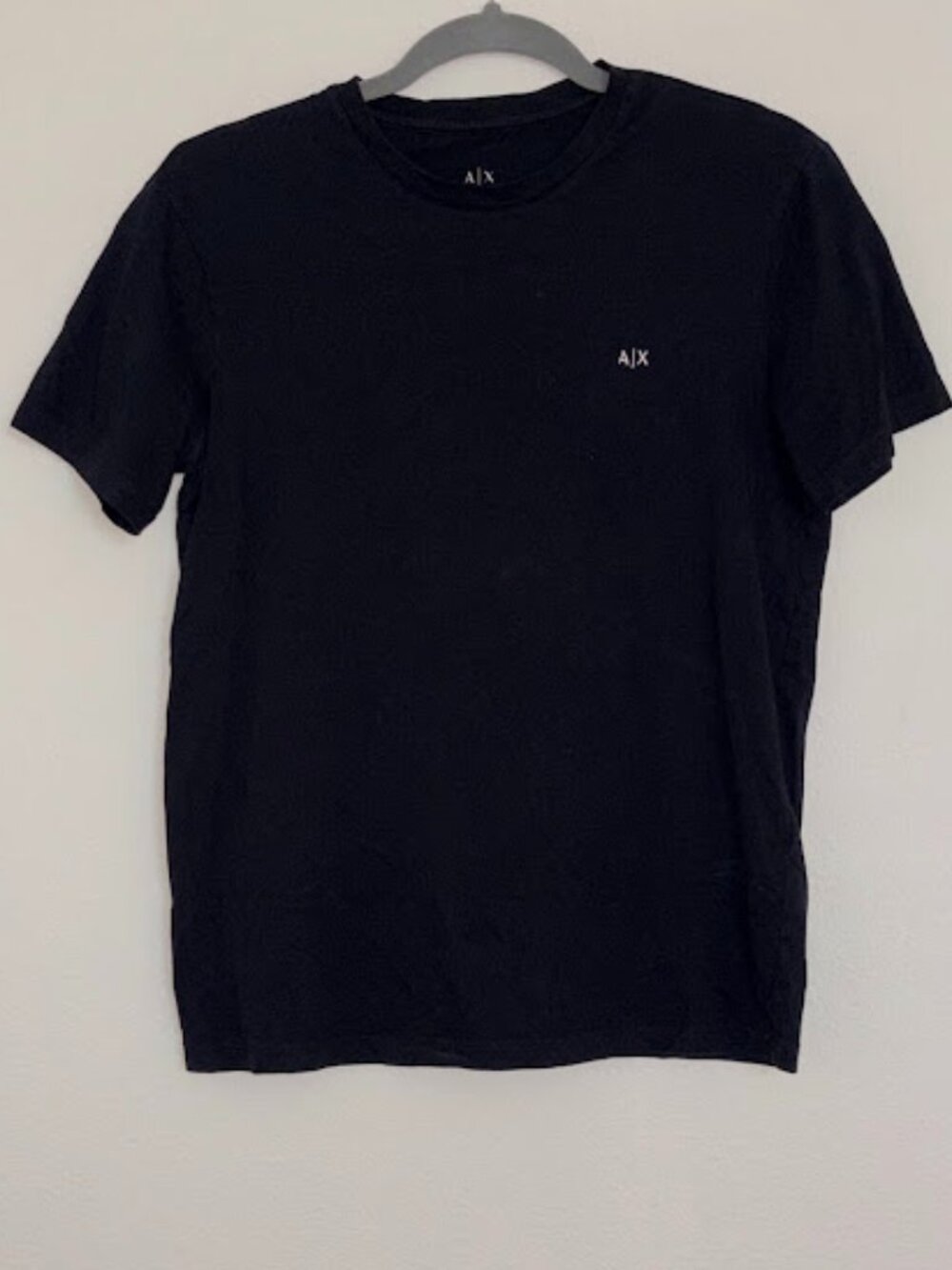 Men's - Armani Exchange - Cotton Crew Neck T-Shirt Black - Size Small